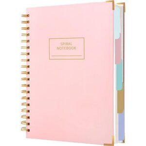 8"x10" Large Spiral Lined Journals Notebook for Women‎ with Dividers 240 Pages